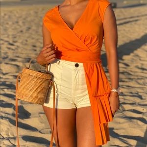Orange statement top [SOLD]